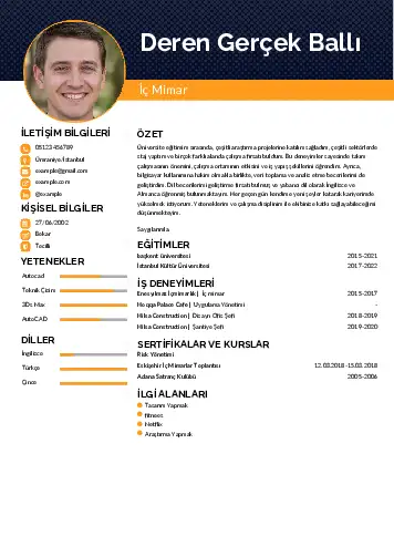 İç Mimar Cv Örnekleri cv indir